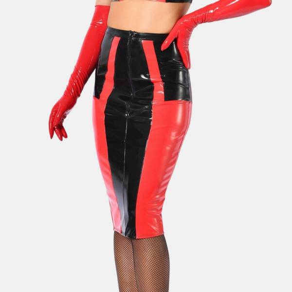 ARDENTE JUPE DATEX NOIR/ROUGE