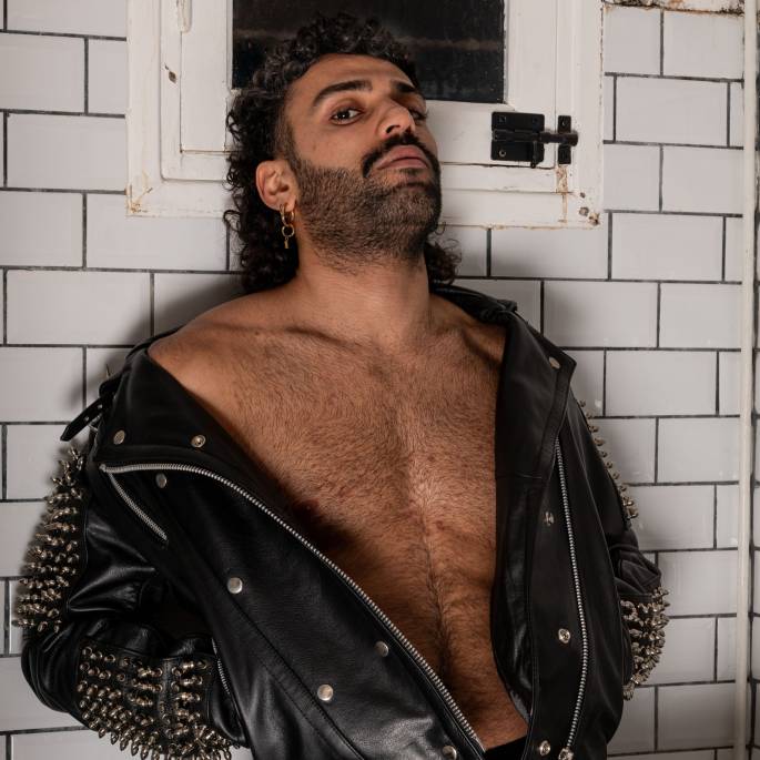 VESTE CUIR ROCK HOMME