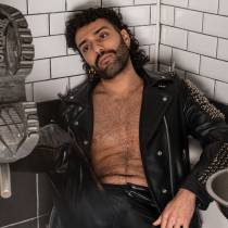 VESTE CUIR ROCK HOMME