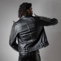 VESTE CUIR ROCK HOMME