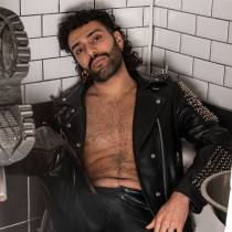 VESTE CUIR ROCK HOMME