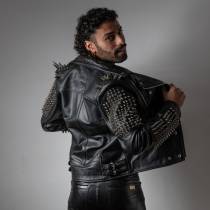 VESTE CUIR ROCK HOMME