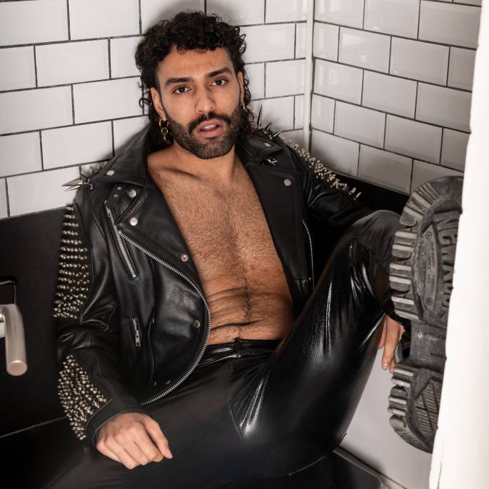 VESTE CUIR ROCK HOMME